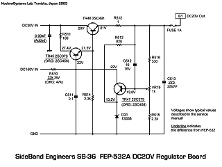 Revised DC20V Regulator Board Circuit Diagram